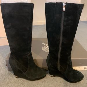 Vince Camuto Black Wedge Boots